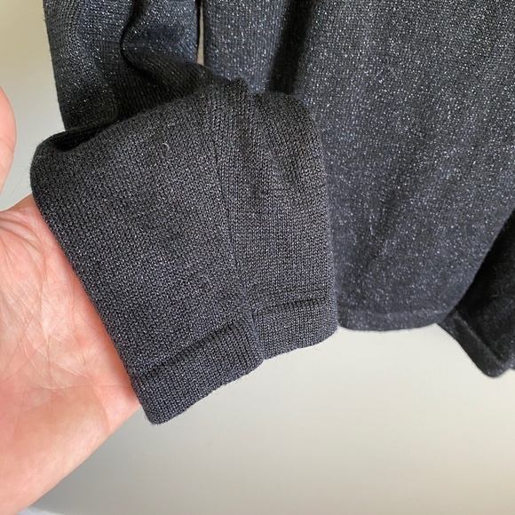 Bentley Vintage Womens Black Metallic Single Button Sweater Cardigan Top Medium - Picture 4 of 12